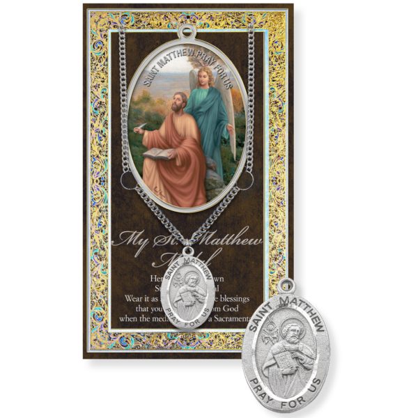Saint Matthew Biography Pamphlet and Patron Saint Medal