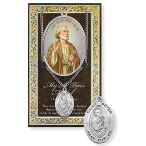 Saint Peter Biography Pamphlet and Patron Saint Medal