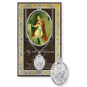 Saint Philomena Biography Pamphlet and Patron Saint Medal