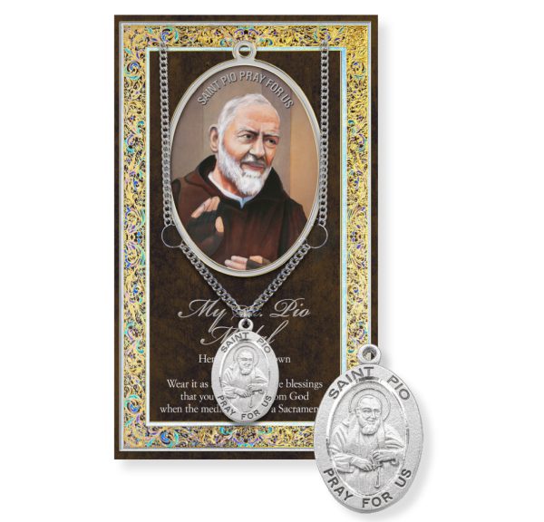 Saint Pio Biography Pamphlet and Patron Saint Medal