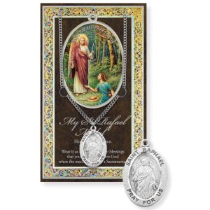Saint Raphael Biography Pamphlet and Patron Saint Medal