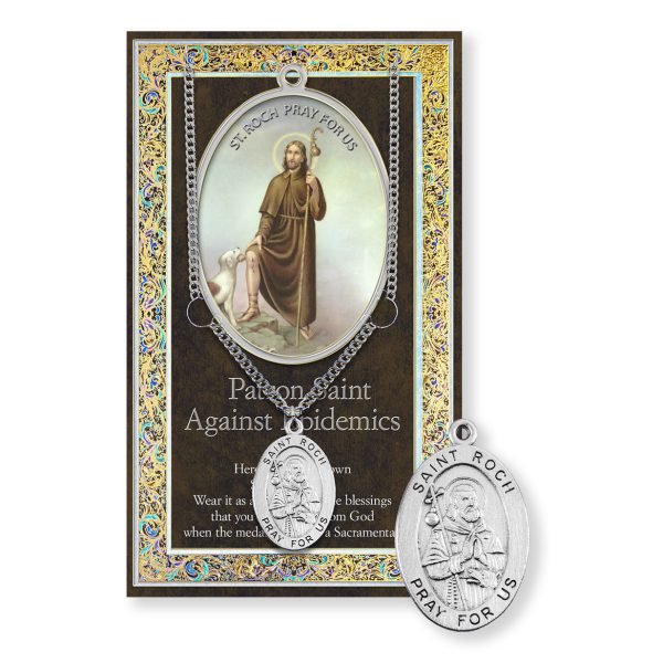 Saint Roch Biography Pamphlet and Patron Saint Medal