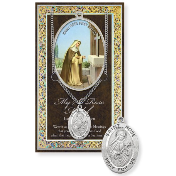 Saint Rose Biography Pamphlet and Patron Saint Medal