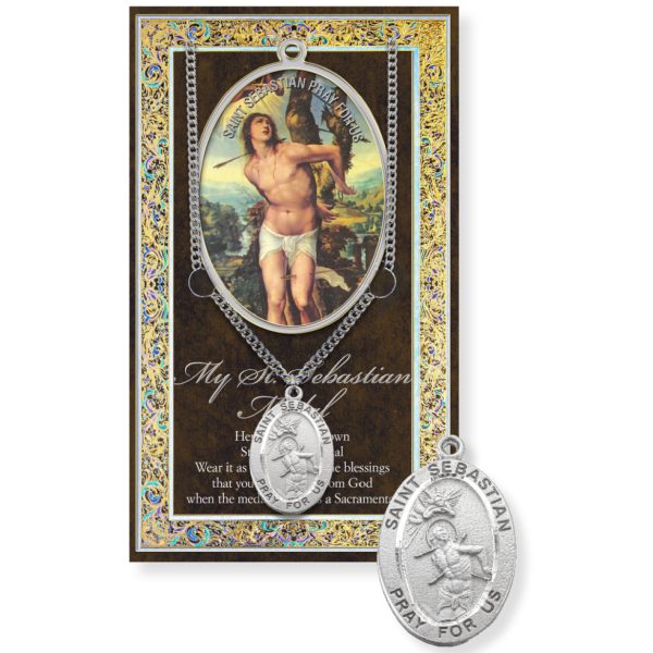 Saint Sebastian Biography Pamphlet and Patron Saint Medal