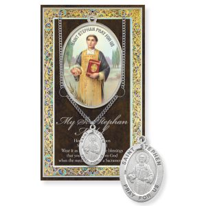 Saint Stephen Biography Pamphlet and Patron Saint Medal
