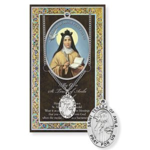 Saint Teresa of Avila Biography Pamphlet and Patron Saint Medal