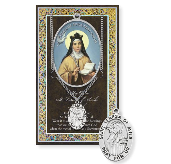 Saint Teresa of Avila Biography Pamphlet and Patron Saint Medal