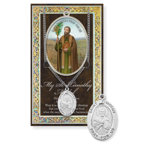 Saint Timothy Biography Pamphlet and Patron Saint Medal
