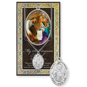 Saint Veronica Biography Pamphlet and Patron Saint Medal