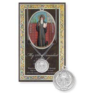 Saint Benedict Biography Pamphlet and Patron Saint Medal