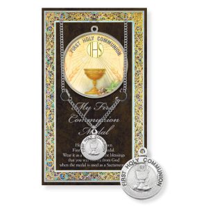 First Communion Biography Pamphlet and Medal