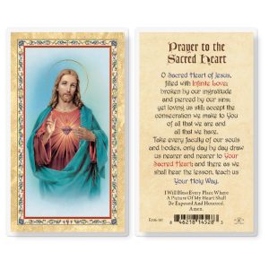 Prayer to the Sacred Heart Gold-Stamped Laminated Prayer Card (pack of 25)