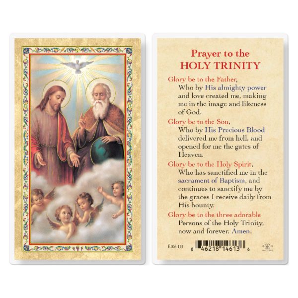 Prayer to Holy Trinity Gold-Stamped Laminated Prayer Card (pack of 25)