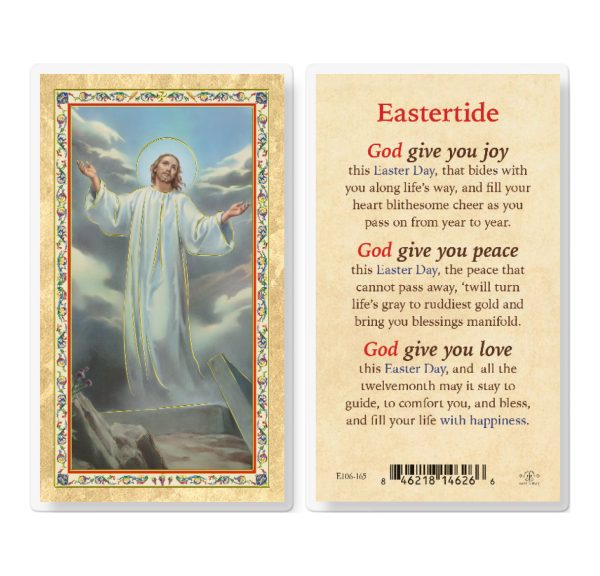Eastertide Resurrection Gold-Stamped Laminated Prayer Card (pack of 25)