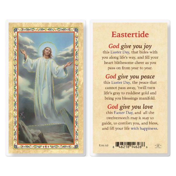 Eastertide Resurrection Gold-Stamped Laminated Prayer Card (pack of 25)