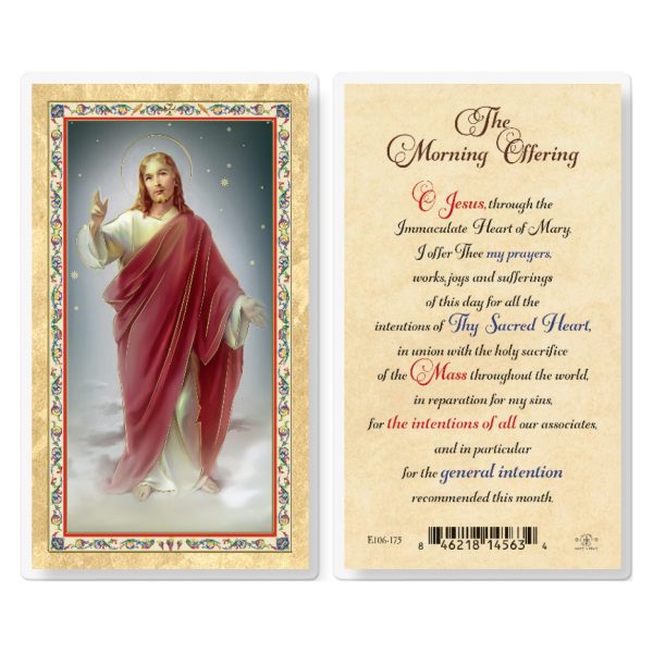 The Morning Offering Gold-Stamped Laminated Prayer Card (pack of 25)