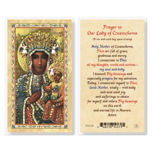 Prayer to Our Lady of Czestochowa Gold-Stamped Laminated Prayer Card (pack of 25)
