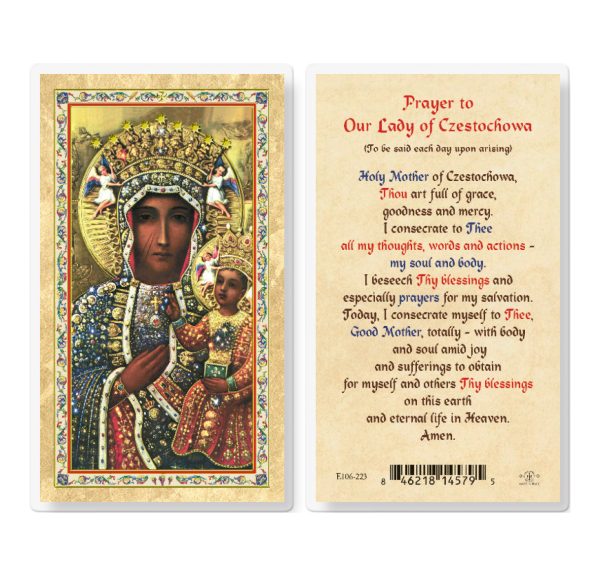 Prayer to Our Lady of Czestochowa Gold-Stamped Laminated Prayer Card (pack of 25)