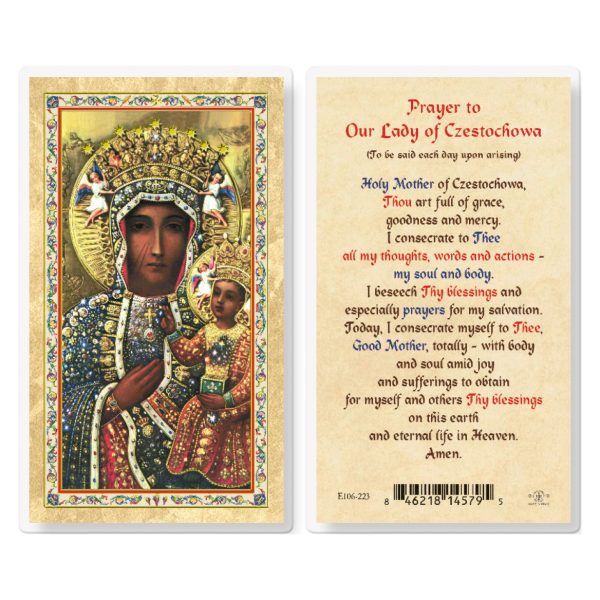 Prayer to Our Lady of Czestochowa Gold-Stamped Laminated Prayer Card (pack of 25)