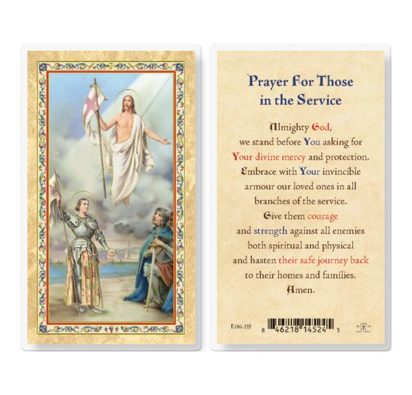 Prayer for Those in the Service Gold-Stamped Laminated Prayer Card (pack of 25)
