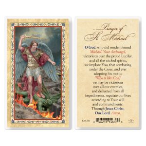Prayer to St. Michael Gold-Stamped Laminated Prayer Card (pack of 25)