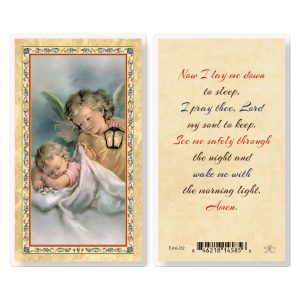 Now I Lay Me Down to Sleep Gold-Stamped Laminated Prayer Card (pack of 25)