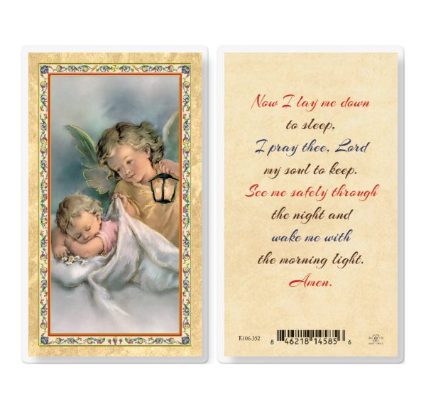 Now I Lay Me Down to Sleep Gold-Stamped Laminated Prayer Card (pack of 25)