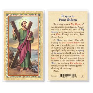 St. Andrew Gold-Stamped Laminated Prayer Card (pack of 25)