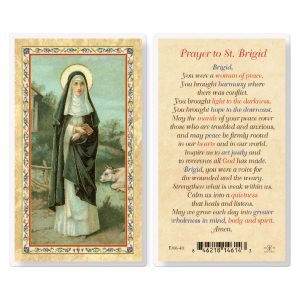 St. Brigid Laminated w/ Prayer Gold-Stamped Laminated Prayer Card (pack of 25)