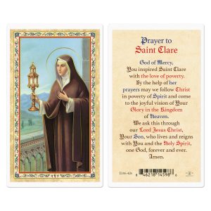 Prayer to St. Cecelia Gold-Stamped Laminated Prayer Card (pack of 25)