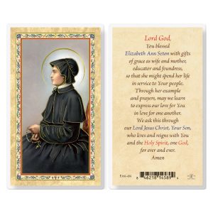 Prayer to St. Elizabeth Seton Gold-Stamped Laminated Prayer Card (pack of 25)