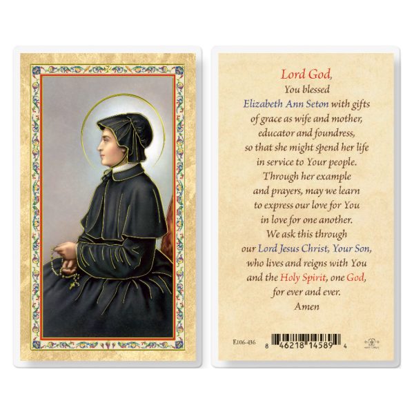 Prayer to St. Elizabeth Seton Gold-Stamped Laminated Prayer Card (pack of 25)
