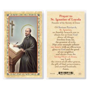 St. Ignatius Loyola Gold-Stamped Laminated Prayer Card (pack of 25)