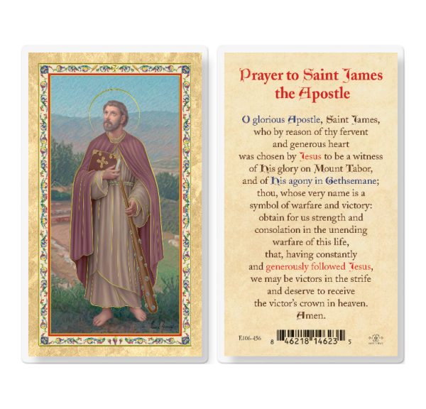 Prayer to St. James Gold-Stamped Laminated Prayer Card (pack of 25)