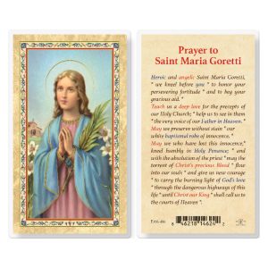 Prayer to St. Maria Goretti Gold-Stamped Laminated Prayer Card (pack of 25)