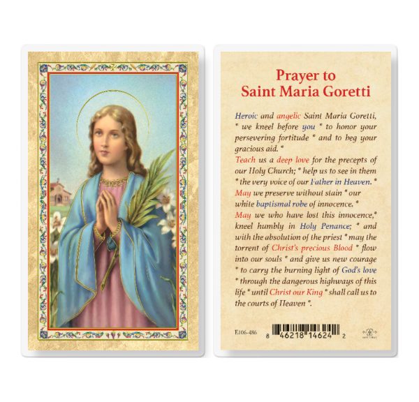 Prayer to St. Maria Goretti Gold-Stamped Laminated Prayer Card (pack of 25)