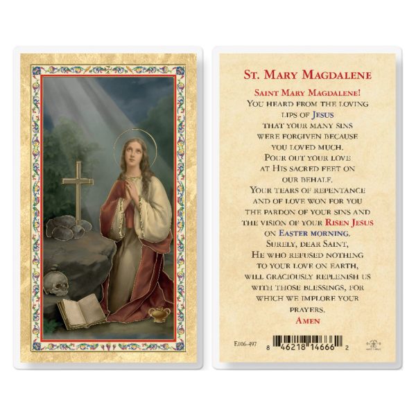 Prayer to Mary Magdalene Gold-Stamped Laminated Prayer Card (pack of 25)