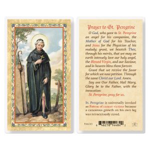 Prayer to St. Peregrine Gold-Stamped Laminated Prayer Card (pack of 25)