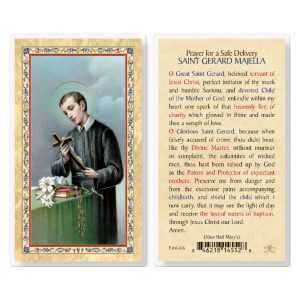 St. Gerard - Prayer for Safe Delivery Gold-Stamped Laminated Prayer Card (pack of 25)
