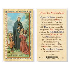 St. Gerard - Motherhood Prayer Gold-Stamped Laminated Prayer Card (pack of 25)