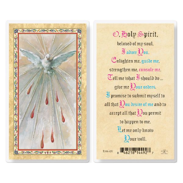 Holy Spirit Prayer - Confirmation Gold-Stamped Laminated Prayer Card (pack of 25)
