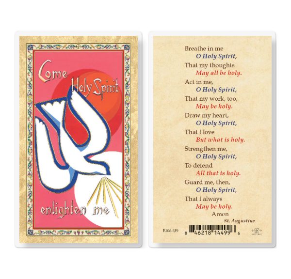 Confirmation - Holy Spirit Breath Gold-Stamped Laminated Prayer Card (pack of 25)