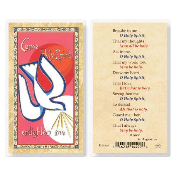 Confirmation - Holy Spirit Breath Gold-Stamped Laminated Prayer Card (pack of 25)