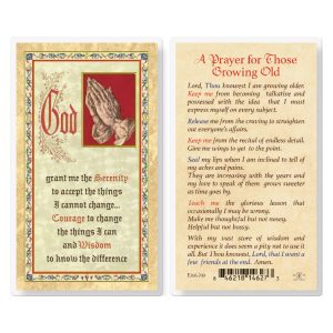 Prayer for Those Growing Old Gold-Stamped Laminated Prayer Card (pack of 25)