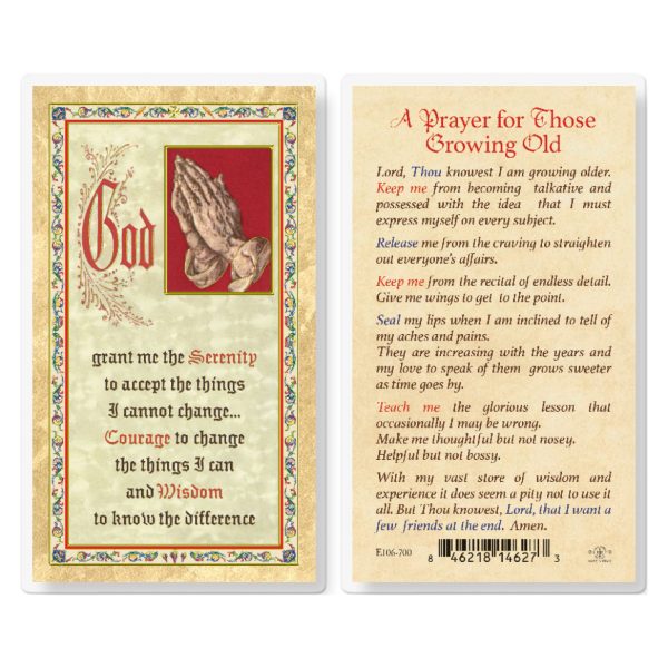 Prayer for Those Growing Old Gold-Stamped Laminated Prayer Card (pack of 25)