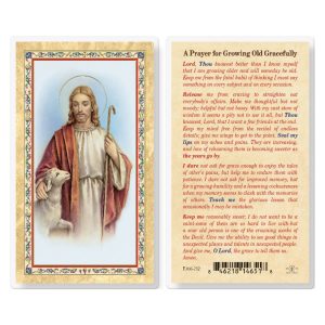 Prayer for the Growing Old With Grace Gold-Stamped Laminated Prayer Card (pack of 25)