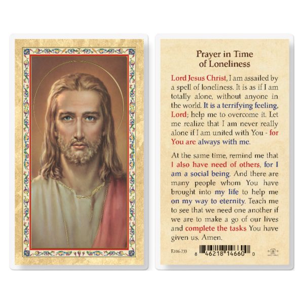 Prayer in Time of Loneliness Gold-Stamped Laminated Prayer Card (pack of 25)