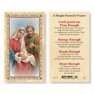 A Single Parents Prayer Gold-Stamped Laminated Prayer Card (pack of 25)