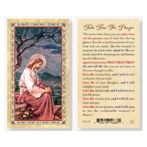Take Time for Prayer Gold-Stamped Laminated Prayer Card (pack of 25)