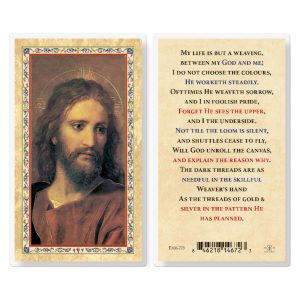 My Life is But a Weaving - HOC Gold-Stamped Laminated Prayer Card (pack of 25)